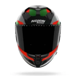 Casco Integrale Nolan X-904 Ultra Carbon Calibro 346 Carbonio Argento Verde Rosso Lucido