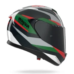 Casco Integrale Nolan X-904 Ultra Carbon Calibro 346 Carbonio Argento Verde Rosso Lucido