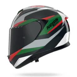Casco Integrale Nolan X-904 Ultra Carbon Calibro 346 Carbonio Argento Verde Rosso Lucido