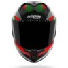 Casco Integrale Nolan X-904 Ultra Carbon Calibro Quin 355 Carbonio Argento Verde Rosso Lucido