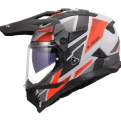 Casco Integrale On-Off Touring Ls2 MX702 Pioneer II Block Grigio Rosso Opaco