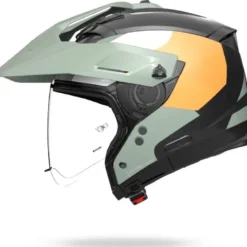Casco Integrale On-Off Tourning Nolan N70-2 X 06 Selvado 348 Nero Verde Grigio Bianco Arancione Opaco