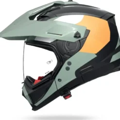 Casco Integrale On-Off Tourning Nolan N70-2 X 06 Selvado 348 Nero Verde Grigio Bianco Arancione Opaco
