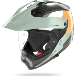 Casco Integrale On-Off Tourning Nolan N70-2 X 06 Selvado 348 Nero Verde Grigio Bianco Arancione Opaco