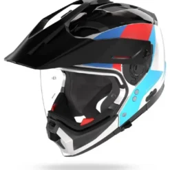Casco Integrale On-Off Tourning Nolan N70-2 X 06 Turbine 350 Bianco Nero Blu Azzurro Rosso