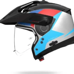 Casco Integrale On-Off Tourning Nolan N70-2 X 06 Turbine 350 Bianco Nero Blu Azzurro Rosso