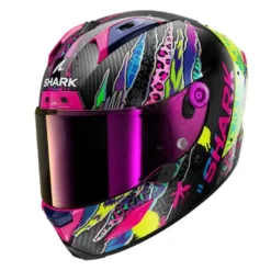Casco Integrale Shark Aeron Fawn Carbon Viola Giallo