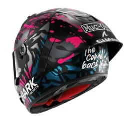Casco Integrale Shark Aeron-Gp Fim Racing -2 Replica Redding Nero Viola Blu Opaco