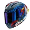 Casco Integrale Shark Aeron-Gp Fim Racing -2 Speed-Vib Carbon Blu Rosso Lucido