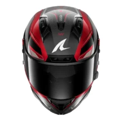 Casco Integrale Shark Aeron Mekarium Carbon Rosso Silver Lucido