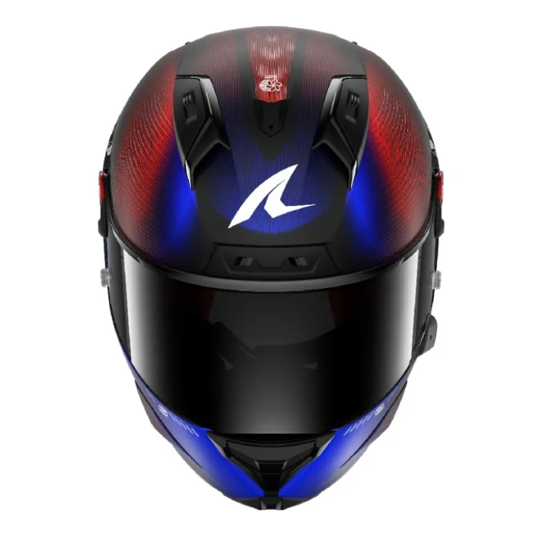 Casco Integrale Shark Aeron Speed-Tech Carbon Blu Rosso Opaco