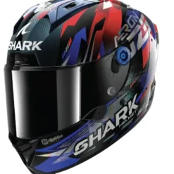 Casco Integrale Shark Aeron Zarco Gran Premio De France Carbon Blu Cromato Lucido
