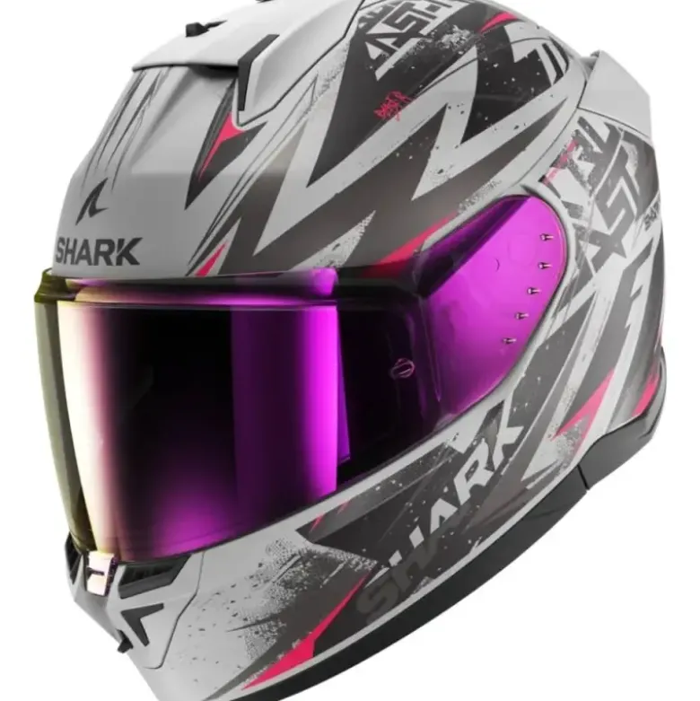 Casco Integrale Shark D-Skwal 3 Blast-R Silver Viola Nero Opaco