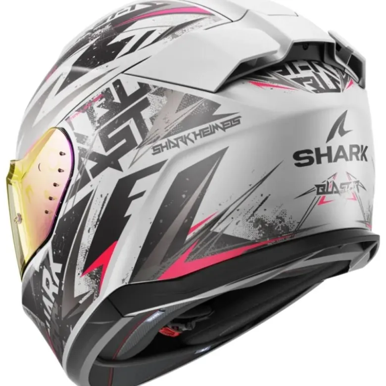 Casco Integrale Shark D-Skwal 3 Blast-R Silver Viola Nero Opaco