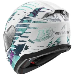 Casco Integrale Shark D-Skwal 3 Reptaia Cameleon Bianco Lucido