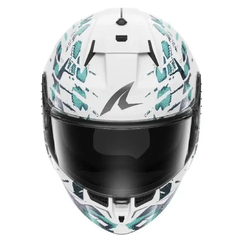 Casco Integrale Shark D-Skwal 3 Reptaia Cameleon Bianco Lucido