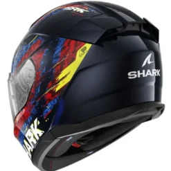 Casco Integrale Shark D-Skwal 3 Speed-Vib Blu Rosso Lucido