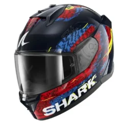 Casco Integrale Shark D-Skwal 3 Speed-Vib Blu Rosso Lucido