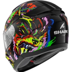 Casco Integrale Shark Ridill 2 Beast Nero Viola Giallo