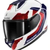 Casco Integrale Shark Skwal i3 Rhad Bianco Chrome Rosso