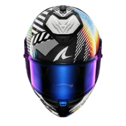 Casco Integrale Shark Spartan Gt Pro Carbon Sthyr Carbon Bianco Cromato Lucido