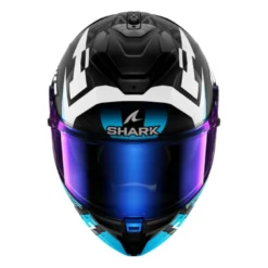 Casco Integrale Shark Spartan Gt Pro Carbon Zarco Track Racer Carbon Bianco Blu