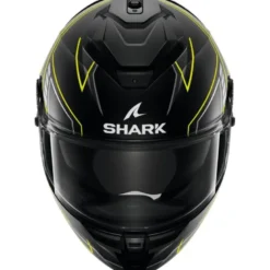 Casco Integrale Shark Spartan Gt Pro Troyan Nero Antracite Giallo Opaco