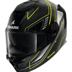 Casco Integrale Shark Spartan Gt Pro Troyan Nero Antracite Giallo Opaco