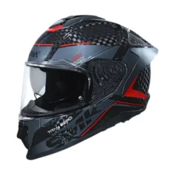 Casco Integrale SMK Titan Carbon Nero Grigio Rosso