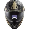 Casco Integrale Touring Carbonio Ls2 Mx701 C Explorer Extend Verde Militare Opaco
