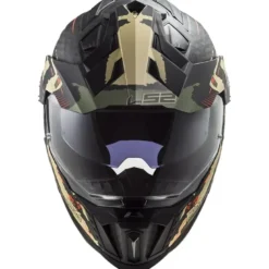 Casco Integrale Touring Carbonio Ls2 Mx701 C Explorer Extend Verde Militare Opaco