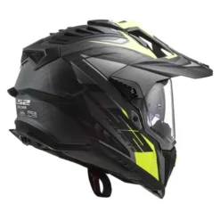 Casco Integrale Touring Carbonio Ls2 Mx701 Explorer Focus Titanio Opaco Alta Visibilita Giallo ECE-06