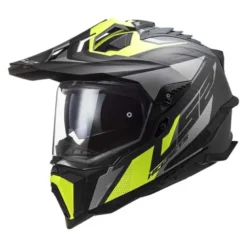 Casco Integrale Touring Carbonio Ls2 Mx701 Explorer Focus Titanio Opaco Alta Visibilita Giallo ECE-06