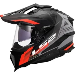 Casco Integrale Touring Ls2 Mx701 Explorer Hexa Nero Rosso Grigio Opaco