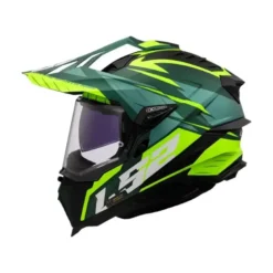 Casco Integrale Touring Ls2 Mx701 Explorer Spire Verde Giallo Alta Visibilità