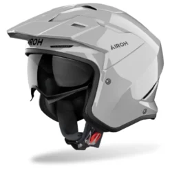 Casco Jet Airoh Kombakt Color Concrete Grigio Lucido