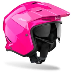 Casco Jet Airoh Kombakt Color Rosa Lucido
