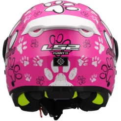 Casco Jet Bambino Ls2 OF622 Funny II Paws Rosa