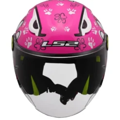 Casco Jet Bambino Ls2 OF622 Funny II Paws Rosa