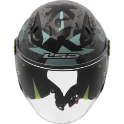 Casco Jet Bambino Ls2 OF622 Funny II Scribble Grigio Blu Lucido