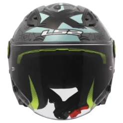 Casco Jet Bambino Ls2 OF622 Funny II Scribble Grigio Blu Lucido