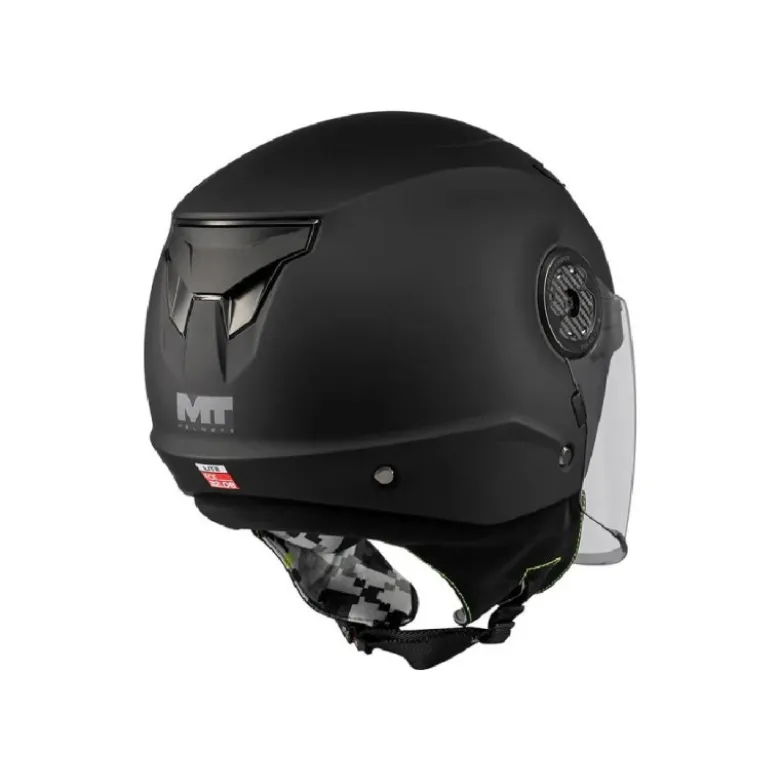 Casco Jet Bambino Mt Helmets Of514 Lite A1 Pure Nero Opaco