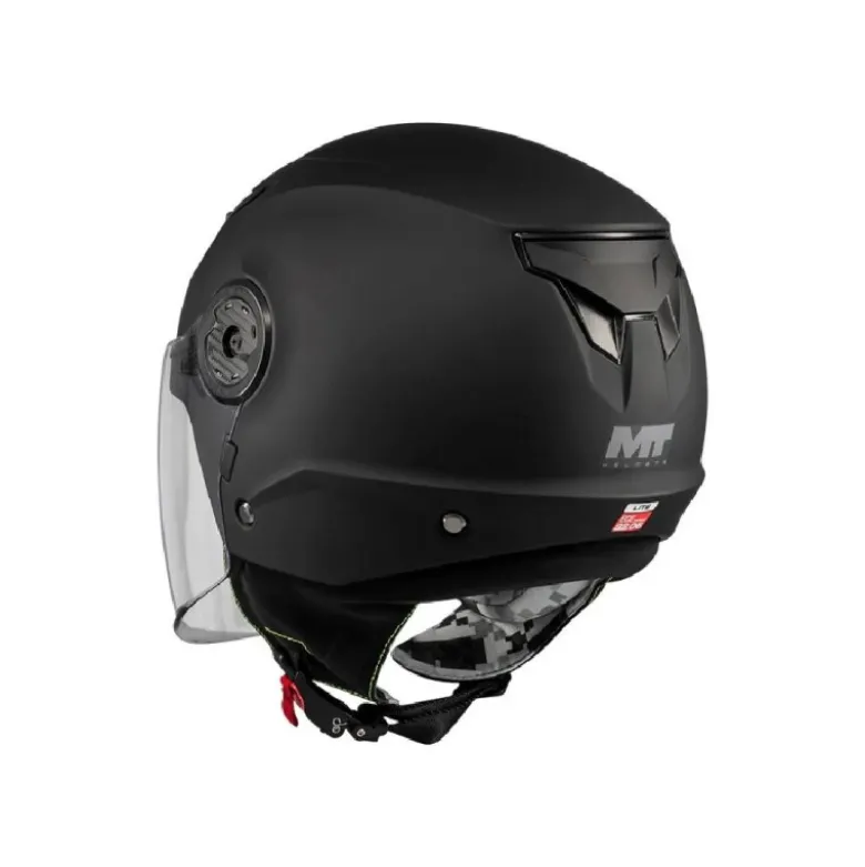 Casco Jet Bambino Mt Helmets Of514 Lite A1 Pure Nero Opaco