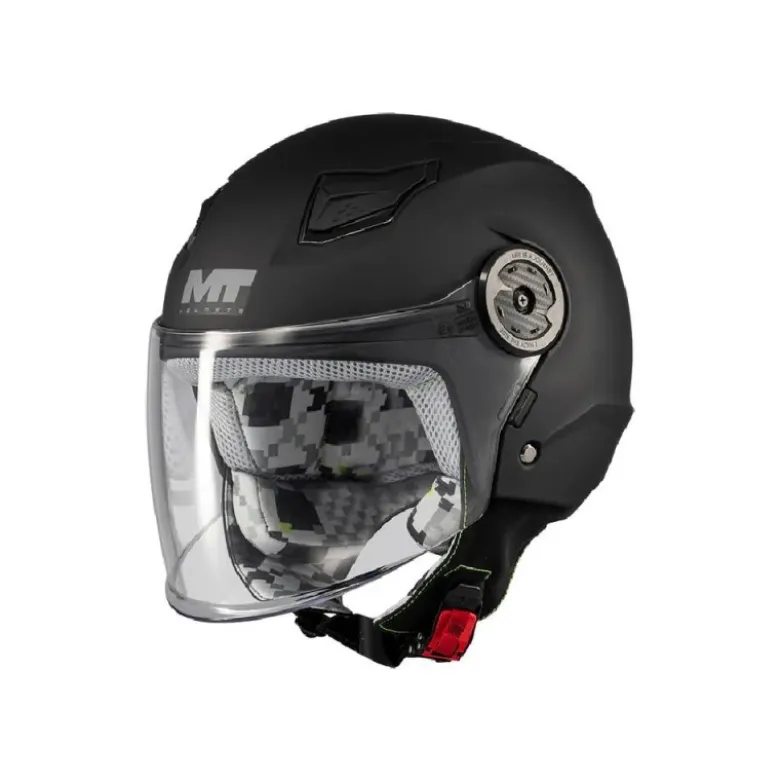 Casco Jet Bambino Mt Helmets Of514 Lite A1 Pure Nero Opaco