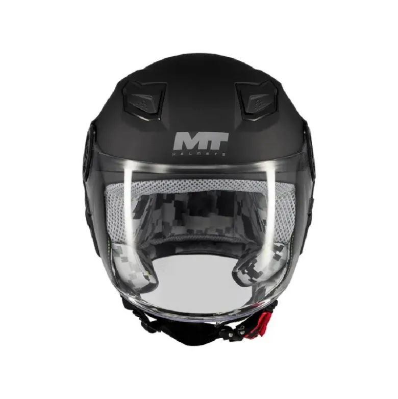 Casco Jet Bambino Mt Helmets Of514 Lite A1 Pure Nero Opaco