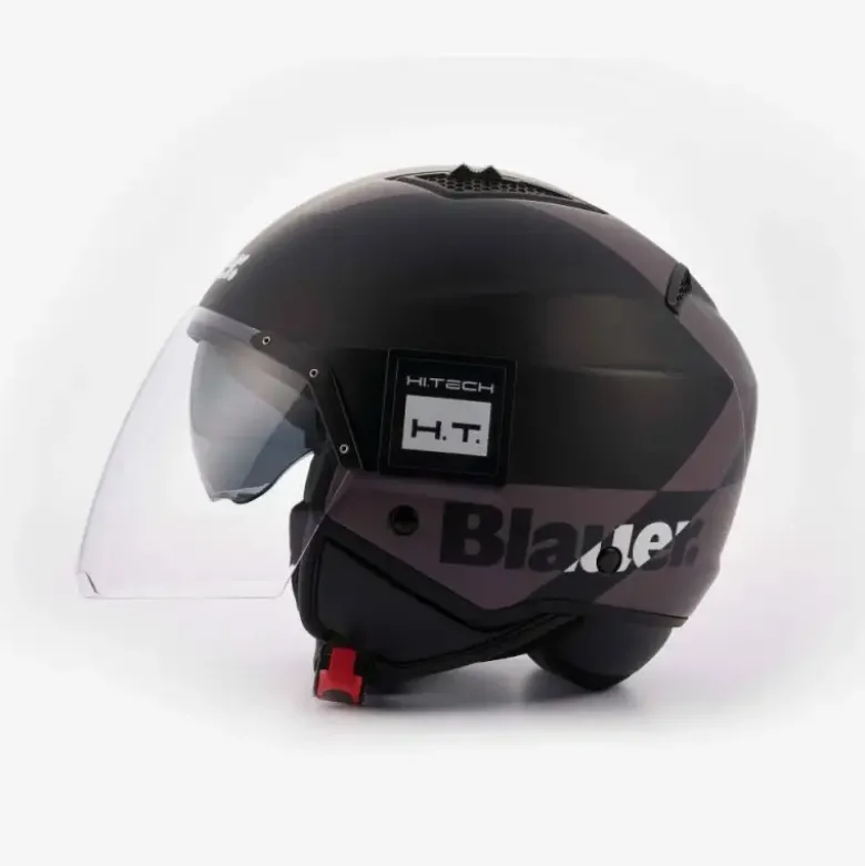 Casco Jet Blauer Bet HT Nero Titanio Bianco