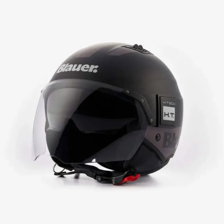 Casco Jet Blauer Bet HT Nero Titanio Bianco