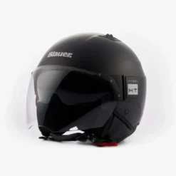Casco Jet Blauer Bet Monochrome Nero Opaco