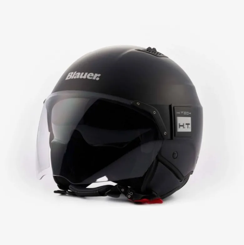 Casco Jet Blauer Bet Monochrome Nero Opaco