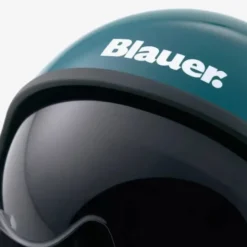 Casco Jet Blauer Pilot 4.0 Blu Satinato Titanio Lucido